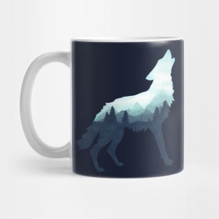 Dramabite Wolf Double Exposure Surreal Wildlife Animal Wolves Mug